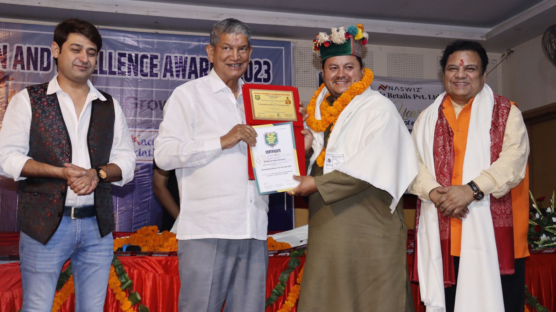 Sh. Ramesh Babu Goswami , is being Awarded by Chief Guest